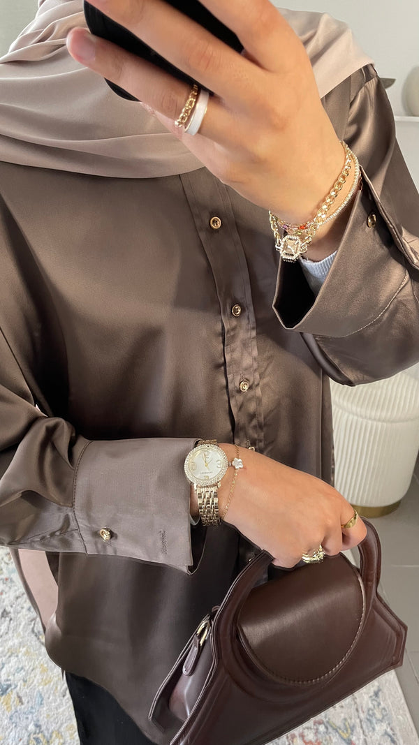 Chemise MILA - marron chocolat