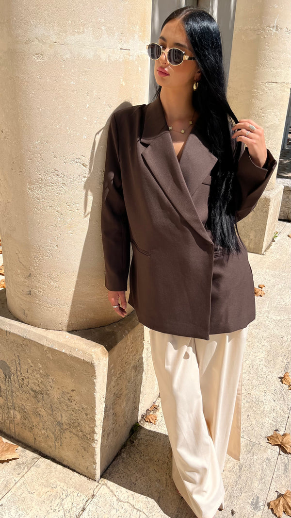 Blazer TINA - marron chocolat