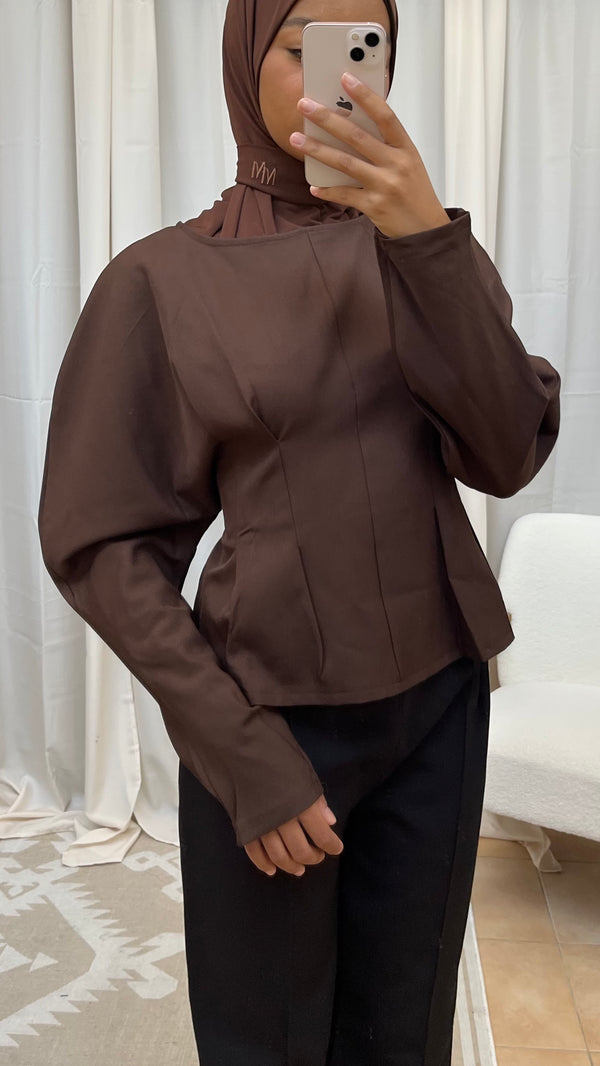 Top LISE - marron chocolat