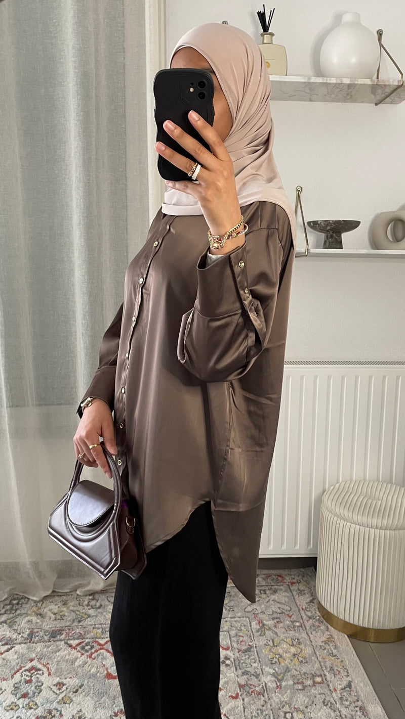 Chemise MILA - marron chocolat