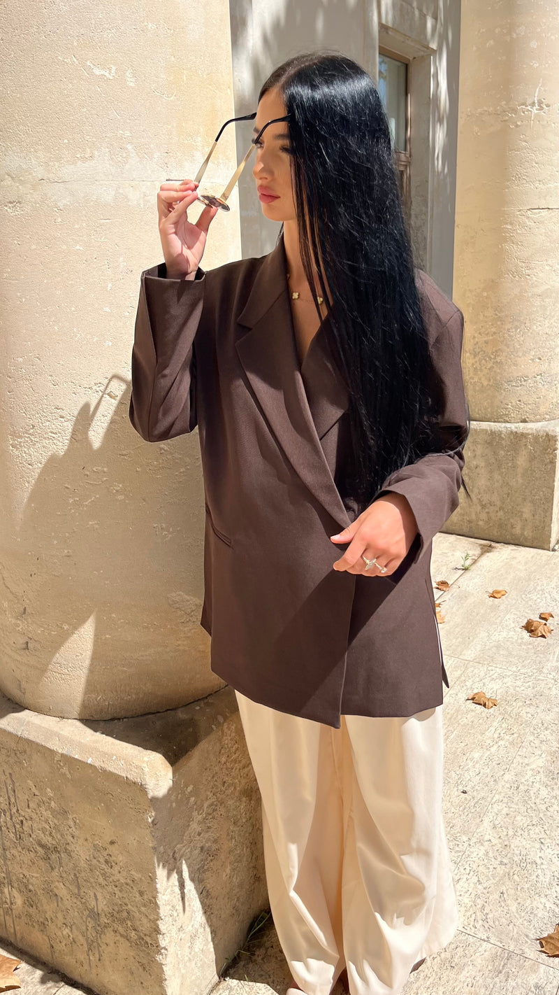 Blazer TINA - marron chocolat