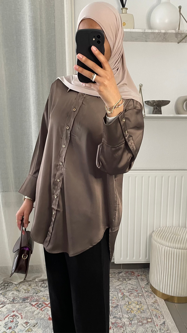 Chemise MILA - marron chocolat