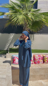 Burkini ALBA - bleu canard